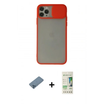 MARSİLYAN™- iPhone 11 Pro Kılıf Vadi Çizgi - Siyah 20D Premium Cam Ekran Koruyucu + Shine Kamera Lens Koruma Cam - MI