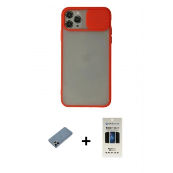 MARSİLYAN™- iPhone 11 Pro Kılıf Vadi Çizgi - Siyah 5D Hayalet Cam Ekran Koruyucu + Shine Kamera Lens Koruma Cam - SABE
