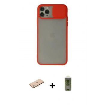 MARSİLYAN™- iPhone 11 Pro Kılıf Vadi Çizgi - Siyah Joko Magic 5D Hayalet Cam + Renkli Kamera Lens Koruma Cam - MI