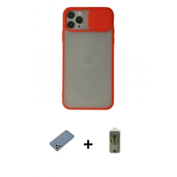 MARSİLYAN™- iPhone 11 Pro Kılıf Vadi Çizgi - Siyah Joko Magic 5D Hayalet Cam + Shine Kamera Lens Koruma Cam - GS