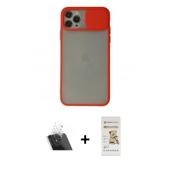 MARSİLYAN™- iPhone 11 Pro Kılıf Vadi Çizgi - Siyah Mat Seramik Nano Ekran Koruyucu + Kamera Lens Koruma Cam - SF