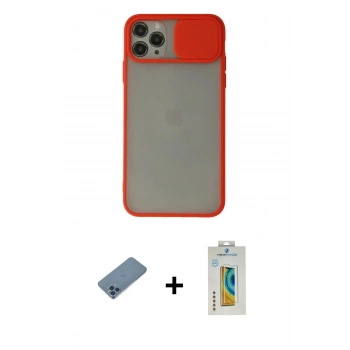 MARSİLYAN™- iPhone 11 Pro Kılıf Vadi Çizgi - Siyah Polymer Nano Ekran Koruyucu + Shine Kamera Lens Koruma Cam - MI