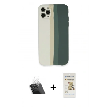 MARSİLYAN™- iPhone 11 Pro Kılıf Yadigar Çizgi - Siyah Mat Seramik Nano Ekran Koruyucu + Kamera Lens Koruma Cam - SF