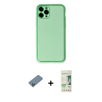 MARSİLYAN™- iPhone 11 Pro Kılıf Yadigar Klasik - Siyah 20D Premium Cam Ekran Koruyucu + Shine Kamera Lens Koruma Cam - SABE