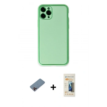 MARSİLYAN™- iPhone 11 Pro Kılıf Yadigar Klasik - Siyah 6D Mat Seramik Hayalet Nano Ekran Koruyucu + Shine Kamera Lens Koruma Cam - PE