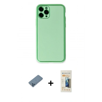 MARSİLYAN™- iPhone 11 Pro Kılıf Yadigar Klasik - Siyah 6D Mat Seramik Hayalet Nano Ekran Koruyucu + Shine Kamera Lens Koruma Cam - MI