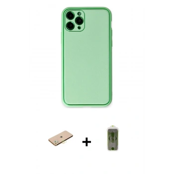 MARSİLYAN™- iPhone 11 Pro Kılıf Yadigar Klasik - Siyah Joko Magic 5D Hayalet Cam + Renkli Kamera Lens Koruma Cam - PE