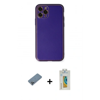 MARSİLYAN™- iPhone 11 Pro Kılıf Yadigar Klasik - Siyah Polymer Nano Ekran Koruyucu + Shine Kamera Lens Koruma Cam - SABE