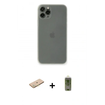 MARSİLYAN™- iPhone 11 Pro Kılıf Yadigar Yansıma Serisi - Siyah Joko Magic 5D Hayalet Cam + Renkli Kamera Lens Koruma Cam - PE