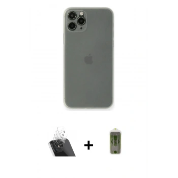 MARSİLYAN™- iPhone 11 Pro Kılıf Yadigar Yansıma Serisi - Siyah Joko Magic 5D Hayalet Cam + Kamera Lens Koruma Cam - SF