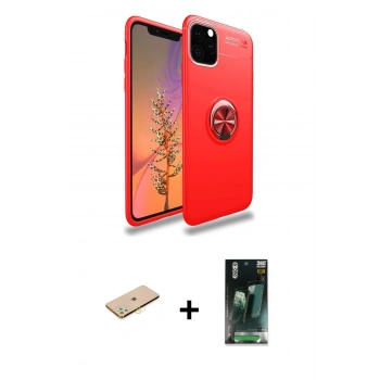 MARSİLYAN™- iPhone 11 Pro Kılıf Yankı Form Prime - Şeffaf 360 Full Body Arka Koruyucu + Renkli Kamera Lens Koruma Cam - SI