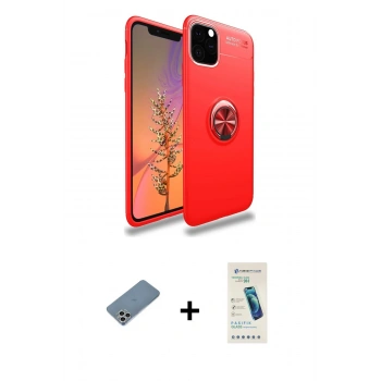 MARSİLYAN™- iPhone 11 Pro Kılıf Yankı Form Prime - Şeffaf Pasifik Cam Ekran Koruyucu + Shine Kamera Lens Koruma Cam - GS