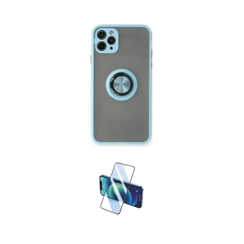 MARSİLYAN™- iPhone 11 Pro Kılıf Yörünge Çizgi - Siyah 3D Antistatik Cam Ekran Koruyucu