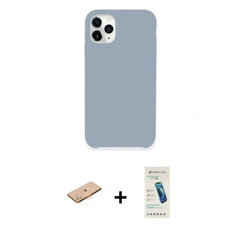 MARSİLYAN™- iPhone 11 Pro Kılıf Zirve Modern Özel Seri - Şeffaf Pasifik Cam Ekran Koruyucu + Renkli Kamera Lens Koruma Cam - TU