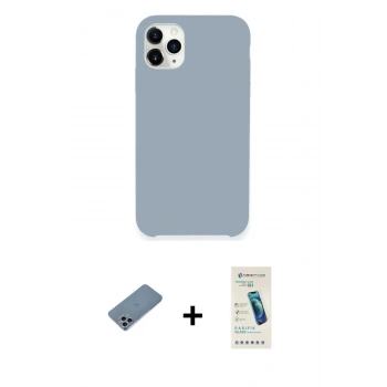 MARSİLYAN™- iPhone 11 Pro Kılıf Zirve Modern Özel Seri - Şeffaf Pasifik Cam Ekran Koruyucu + Shine Kamera Lens Koruma Cam - SABE