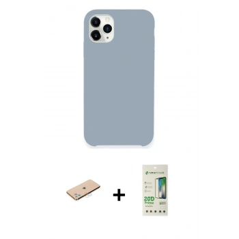 MARSİLYAN™- iPhone 11 Pro Kılıf Zirve Modern Özel Seri - Siyah 20D Premium Cam Ekran Koruyucu + Renkli Kamera Lens Koruma Cam - MI