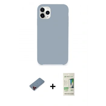 MARSİLYAN™- iPhone 11 Pro Kılıf Zirve Modern Özel Seri - Siyah 20D Premium Cam Ekran Koruyucu + Metal Kamera Lens Koruma Cam - KI