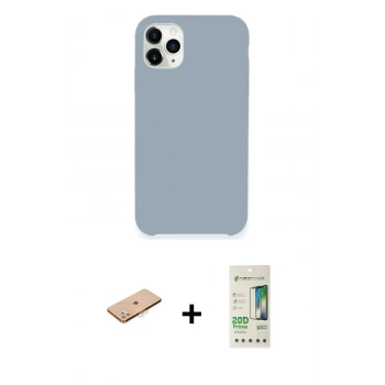MARSİLYAN™- iPhone 11 Pro Kılıf Zirve Modern Özel Seri - Siyah 20D Premium Cam Ekran Koruyucu + Renkli Kamera Lens Koruma Cam - TU