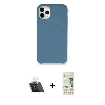 MARSİLYAN™- iPhone 11 Pro Kılıf Zirve Modern Özel Seri - Siyah 20D Premium Cam Ekran Koruyucu + Kamera Lens Koruma Cam - SF