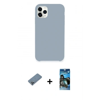 MARSİLYAN™- iPhone 11 Pro Kılıf Zirve Modern Özel Seri - Siyah 34D Izgaralı Cam + Shine Kamera Lens Koruma Cam - SABE