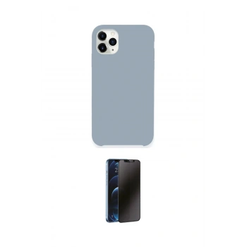 MARSİLYAN™- iPhone 11 Pro Kılıf Zirve Modern Özel Seri - Siyah 3D Antistatik Hayalet Cam Ekran Koruyucu