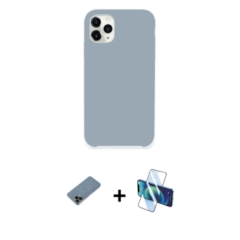 MARSİLYAN™- iPhone 11 Pro Kılıf Zirve Modern Özel Seri - Siyah 3D Antistatik Seramik Nano Ekran Koruyucu + Shine Kamera Lens Koruma Cam - SH