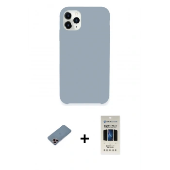 MARSİLYAN™- iPhone 11 Pro Kılıf Zirve Modern Özel Seri - Siyah 5D Hayalet Cam Ekran Koruyucu + Shine Kamera Lens Koruma Cam - PE