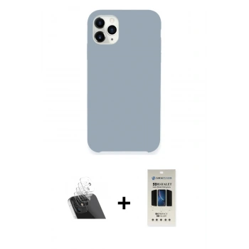 MARSİLYAN™- iPhone 11 Pro Kılıf Zirve Modern Özel Seri - Siyah 5D Hayalet Cam Ekran Koruyucu + Kamera Lens Koruma Cam - SF