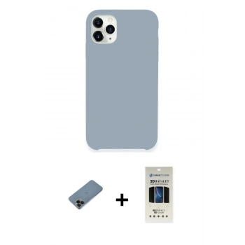 MARSİLYAN™- iPhone 11 Pro Kılıf Zirve Modern Özel Seri - Siyah 5D Hayalet Cam Ekran Koruyucu + Shine Kamera Lens Koruma Cam - SH