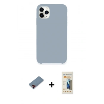 MARSİLYAN™- iPhone 11 Pro Kılıf Zirve Modern Özel Seri - Siyah 6D Mat Seramik Hayalet Nano Ekran Koruyucu + Metal Kamera Lens Koruma Cam - KI