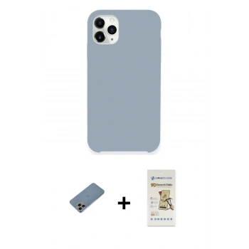MARSİLYAN™- iPhone 11 Pro Kılıf Zirve Modern Özel Seri - Siyah Mat Seramik Nano Ekran Koruyucu + Shine Kamera Lens Koruma Cam - GI