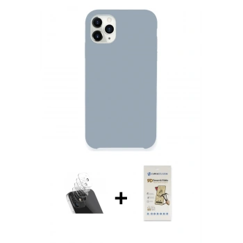 MARSİLYAN™- iPhone 11 Pro Kılıf Zirve Modern Özel Seri - Siyah Mat Seramik Nano Ekran Koruyucu + Kamera Lens Koruma Cam - SF