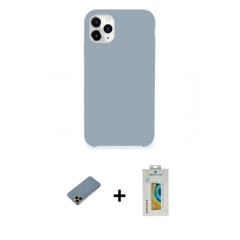 MARSİLYAN™- iPhone 11 Pro Kılıf Zirve Modern Özel Seri - Siyah Polymer Nano Ekran Koruyucu + Shine Kamera Lens Koruma Cam - GD