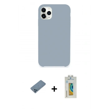 MARSİLYAN™- iPhone 11 Pro Kılıf Zirve Modern Özel Seri - Siyah Polymer Nano Ekran Koruyucu + Shine Kamera Lens Koruma Cam - MI
