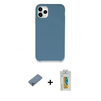 MARSİLYAN™- iPhone 11 Pro Kılıf Zirve Modern Özel Seri - Siyah Polymer Nano Ekran Koruyucu + Shine Kamera Lens Koruma Cam - SABE