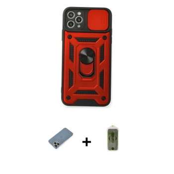 MARSİLYAN™- iPhone 11 Pro Max Kılıf Ahenk Klasik - Siyah Joko Magic 5D Hayalet Cam + Metal Kamera Lens Koruma Cam - AKYL