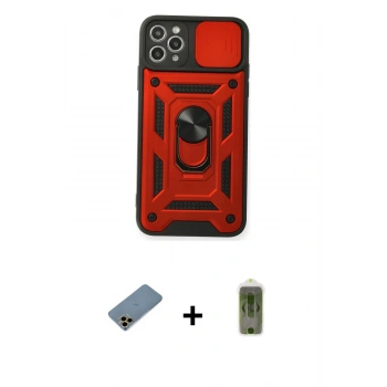 MARSİLYAN™- iPhone 11 Pro Max Kılıf Ahenk Klasik - Siyah Joko Magic 5D Hayalet Cam + Shine Kamera Lens Koruma Cam - GD