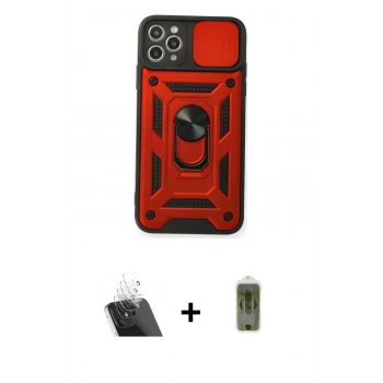 MARSİLYAN™- iPhone 11 Pro Max Kılıf Ahenk Klasik - Siyah Joko Magic 5D Hayalet Cam + Kamera Lens Koruma Cam - SF