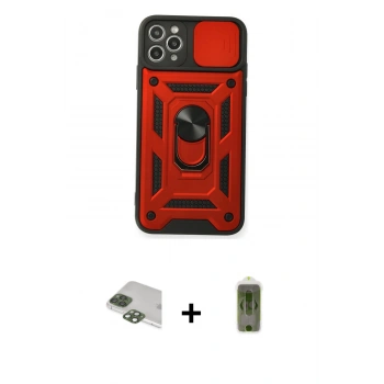 MARSİLYAN™- iPhone 11 Pro Max Kılıf Ahenk Klasik - Siyah Joko Magic 5D Hayalet Cam + Pers Alüminyum Kamera Lens - YL