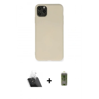 MARSİLYAN™- iPhone 11 Pro Max Kılıf Ahenk Serisi - Siyah Joko Magic 5D Hayalet Cam + Kamera Lens Koruma Cam - SF