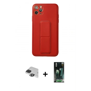 MARSİLYAN™- iPhone 11 Pro Max Kılıf Akış Doku - Şeffaf 360 Full Body Arka Koruyucu + Pers Alüminyum Kamera Lens - SH