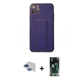 MARSİLYAN™- iPhone 11 Pro Max Kılıf Akış Doku - Şeffaf 360 Full Body Arka Koruyucu + Pers Alüminyum Kamera Lens - LT