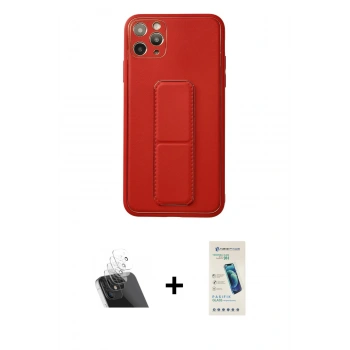 MARSİLYAN™- iPhone 11 Pro Max Kılıf Akış Doku - Şeffaf Pasifik Cam Ekran Koruyucu + Kamera Lens Koruma Cam - SF
