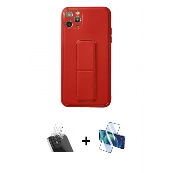 MARSİLYAN™- iPhone 11 Pro Max Kılıf Akış Doku - Siyah 3D Antistatik Seramik Nano Ekran Koruyucu + Kamera Lens Koruma Cam - SF