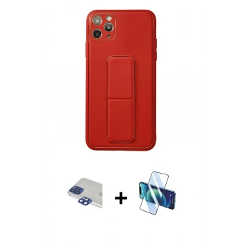 MARSİLYAN™- iPhone 11 Pro Max Kılıf Akış Doku - Siyah 3D Antistatik Seramik Nano Ekran Koruyucu + Pers Alüminyum Kamera Lens - LT
