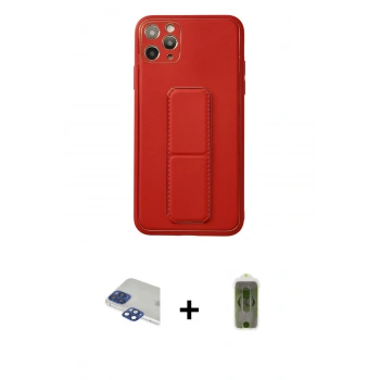 MARSİLYAN™- iPhone 11 Pro Max Kılıf Akış Doku - Siyah Joko Magic 5D Hayalet Cam + Pers Alüminyum Kamera Lens - LT