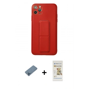 MARSİLYAN™- iPhone 11 Pro Max Kılıf Akış Doku - Siyah Mat Seramik Nano Ekran Koruyucu + Shine Kamera Lens Koruma Cam - MI