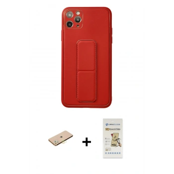 MARSİLYAN™- iPhone 11 Pro Max Kılıf Akış Doku - Siyah Mat Seramik Nano Ekran Koruyucu + Renkli Kamera Lens Koruma Cam - SI