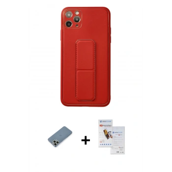 MARSİLYAN™- iPhone 11 Pro Max Kılıf Akış Doku - Siyah Seramik Nano Ekran Koruyucu + Metal Kamera Lens Koruma Cam - AKYL