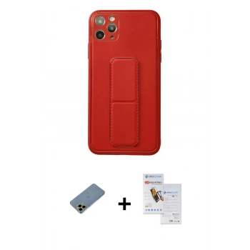 MARSİLYAN™- iPhone 11 Pro Max Kılıf Akış Doku - Siyah Seramik Nano Ekran Koruyucu + Shine Kamera Lens Koruma Cam - GD